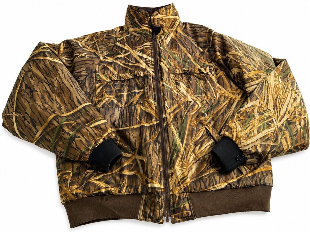 Herter’s Vintage Reversible Camo Hunting Jacket Camouflage Quilted XL Tall